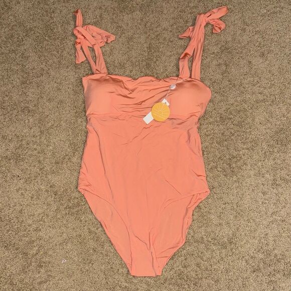 Citrine Swimwear India one piece‎ swimsuit salmon pink size M NEW - Picture 1 of 10